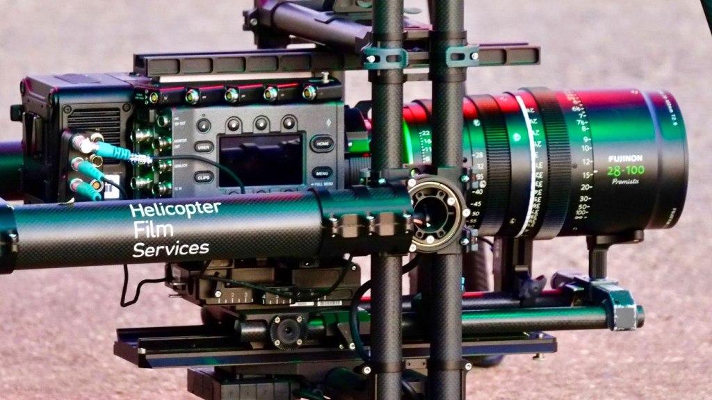 HFS Titan Ultra Heavy lift drone with the MoviXL gimbal. Picture - Aerial DP Jeremy Braben, Assoc. BSC, Helicopter Film Services