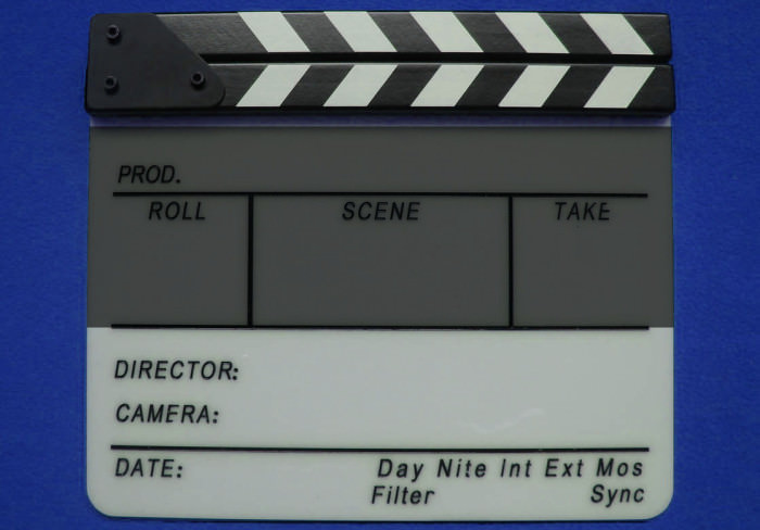 Name Date and Other Sections of Film Slate Clapperboard