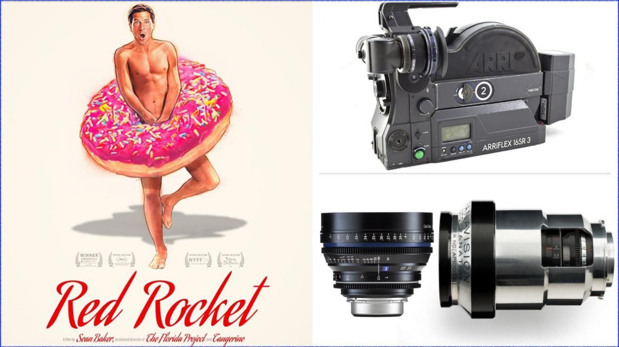 “Red Rocket”. Dir - Sean Baker, DP- Drew Daniels. Cameras - ARRI SR-3. Lens: Panavision Auto Panatar 1.44x Anamorphic, ZEISS Super Speeds