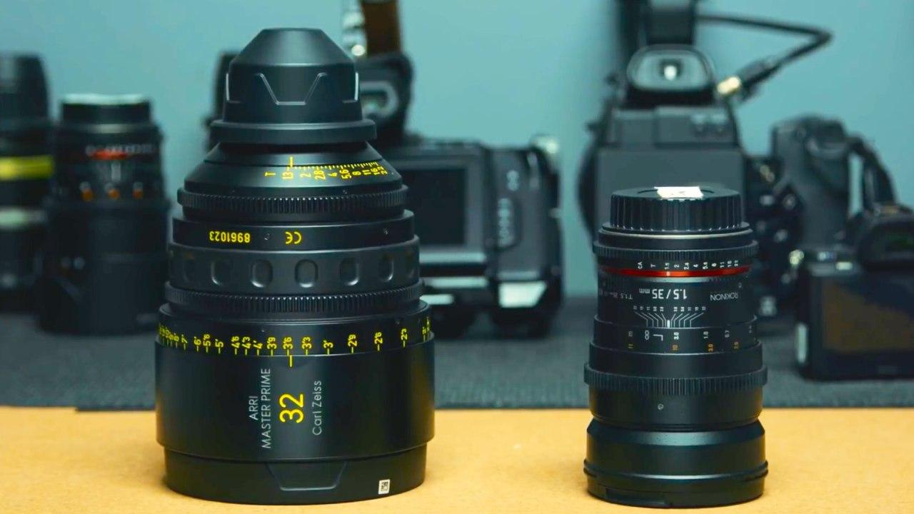 The ARRI Master Prime vs. Rokinon Cine. Picture: Film Riot