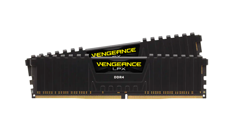 Corsair brand RAM against a white backdrop