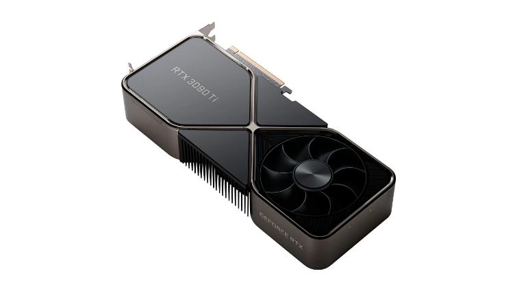 Nvidia GPU against a white backdrop