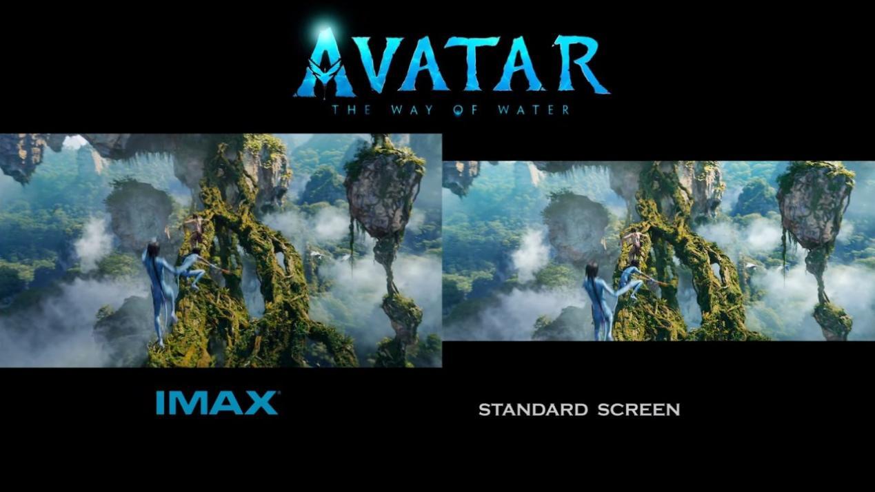 Avatar 2: IMAX vs standard screen. Source: TrailerSpot
