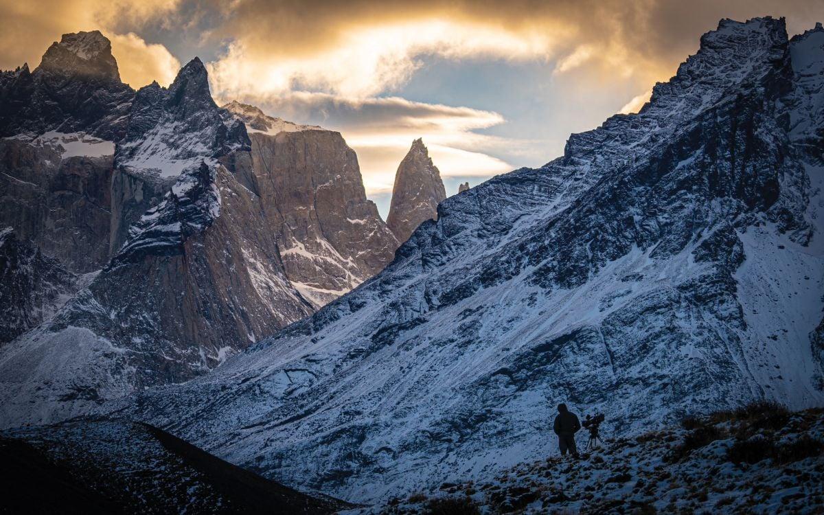 Cinematographer John Shier filming in Patagonia. (Image courtesy of John Shier)