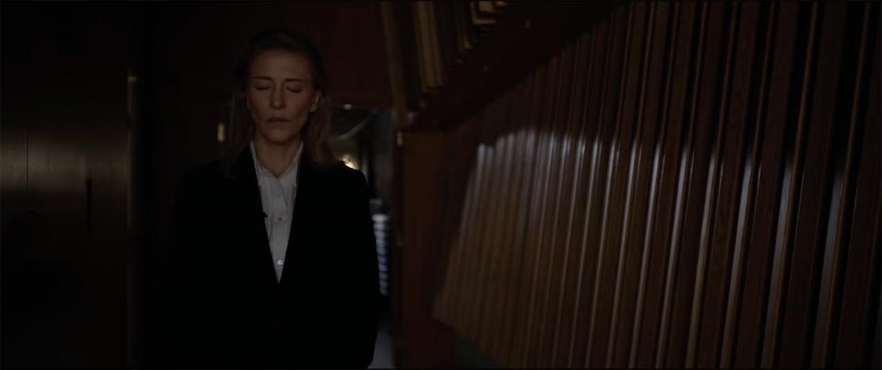 Cate Blancett as Lydia Tár waits in the wings.