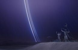 (L-R): Oscar Isaac as Mr. Knight and Khonshu (voiced by F. Murray Abraham) in Marvel Studios' MOON KNIGHT, exclusively on Disney+. Photo courtesy of Marvel Studios. ©Marvel Studios 2022. All Rights Reserved.