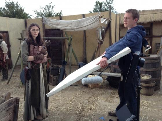 Colin Smith holds the polyboard for the above shot of Sophie