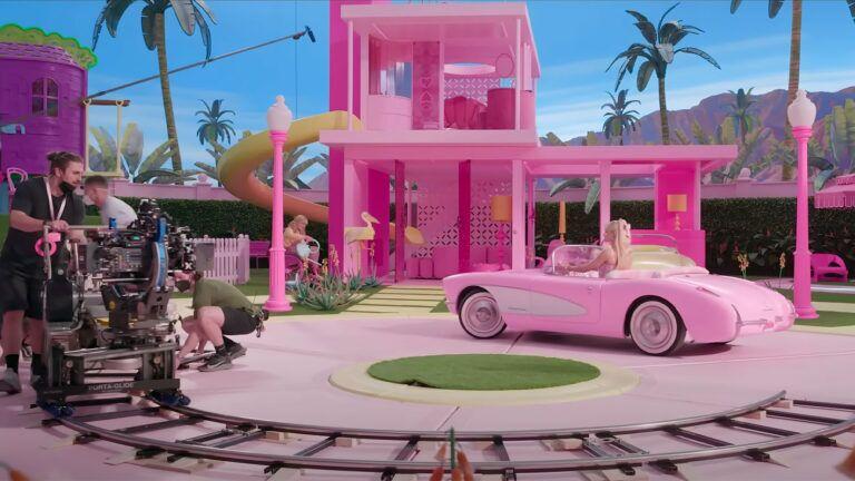 Barbie required so much of one particular shade of fluorescent fuchsia that it led to a global paint shortage. Image © Warner Bros. Pictures