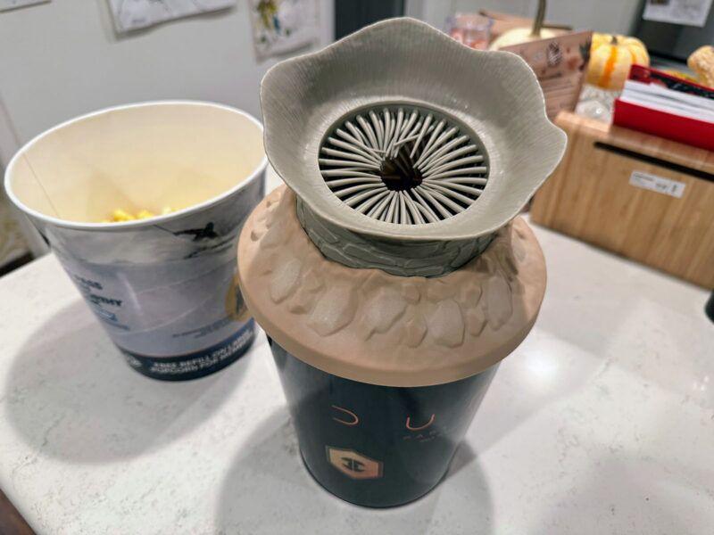 Even Dune: Part Two has jumped on the toy train with these… interesting… popcorn buckets. Image © Polygon