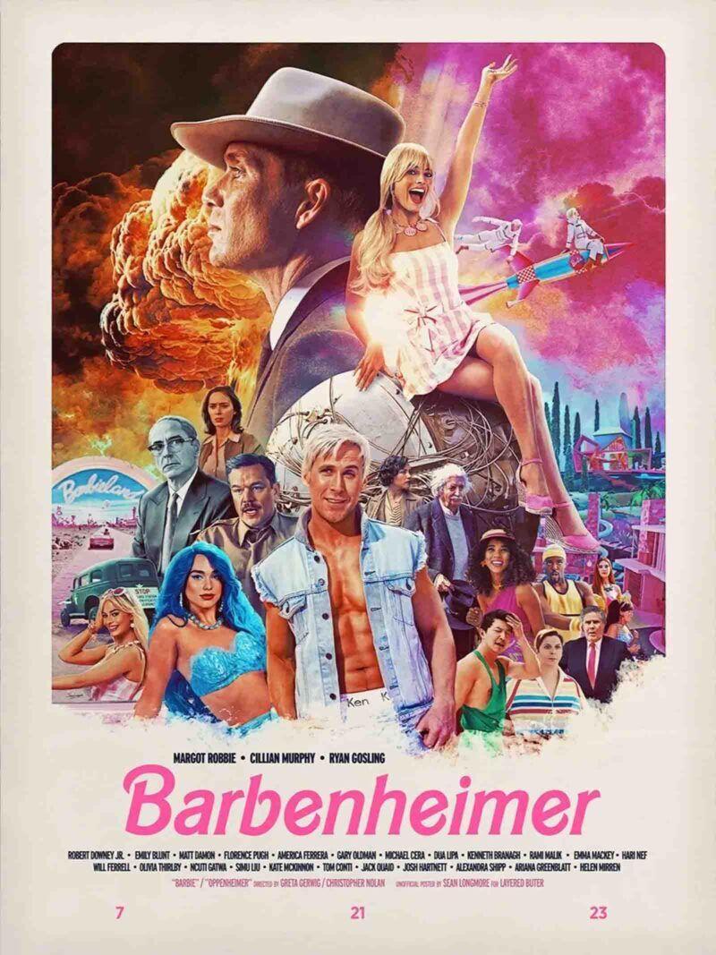 Hype around Barbenheimer produced some pretty incredible art. Unofficial poster art by Sean Longmore