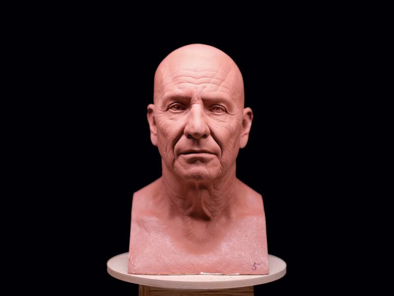 One of the face casts created by prosthetic makeup artist Kazu Hiro for Maestro. Image © Netflix