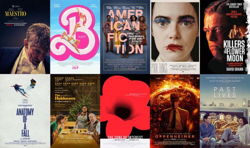 Oscars 2024 movie poster medley