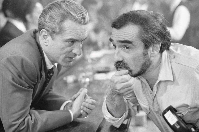 Scorsese and De Niro behind the scenes of Goodfellas. Image © Warner Brothers