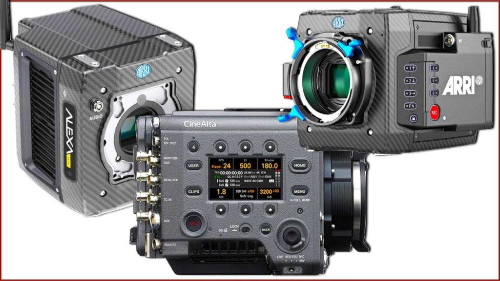 ARRI ALEXA Mini, ARRI ALEXA Mini LF, and Sony VENICE