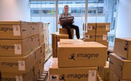 Yannick Olivier of France Télévisions sits atop a newly delivered batch of Imagine SNP–XS units, highlighting the broadcaster’s large–scale deployment.